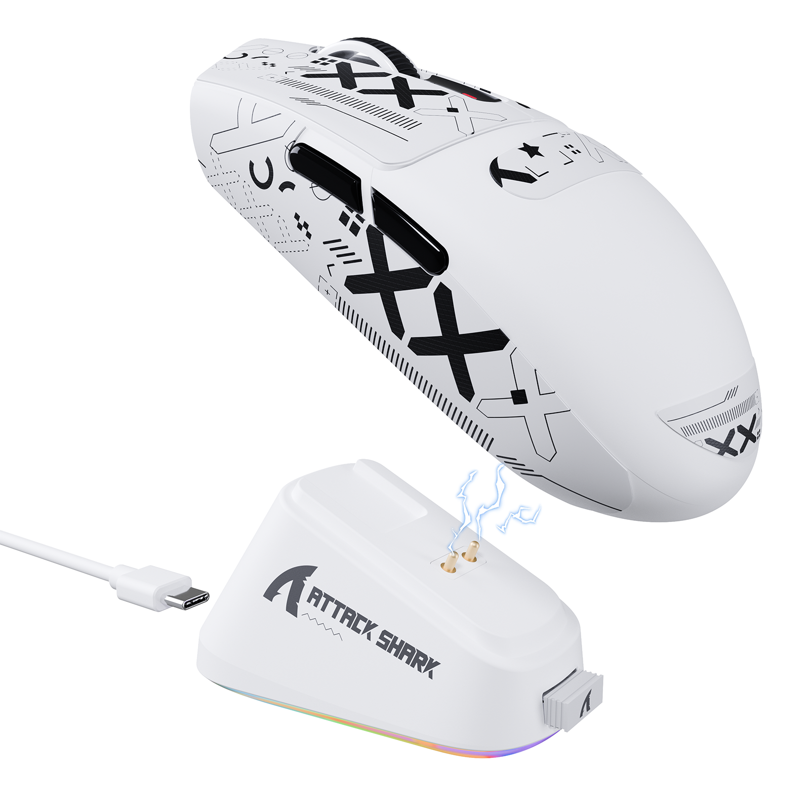 ATTACK SHARK G3PRO Tri-mode Wireless Gaming Mouse with Charge Dock 25000 DPI Ultra Lightweight