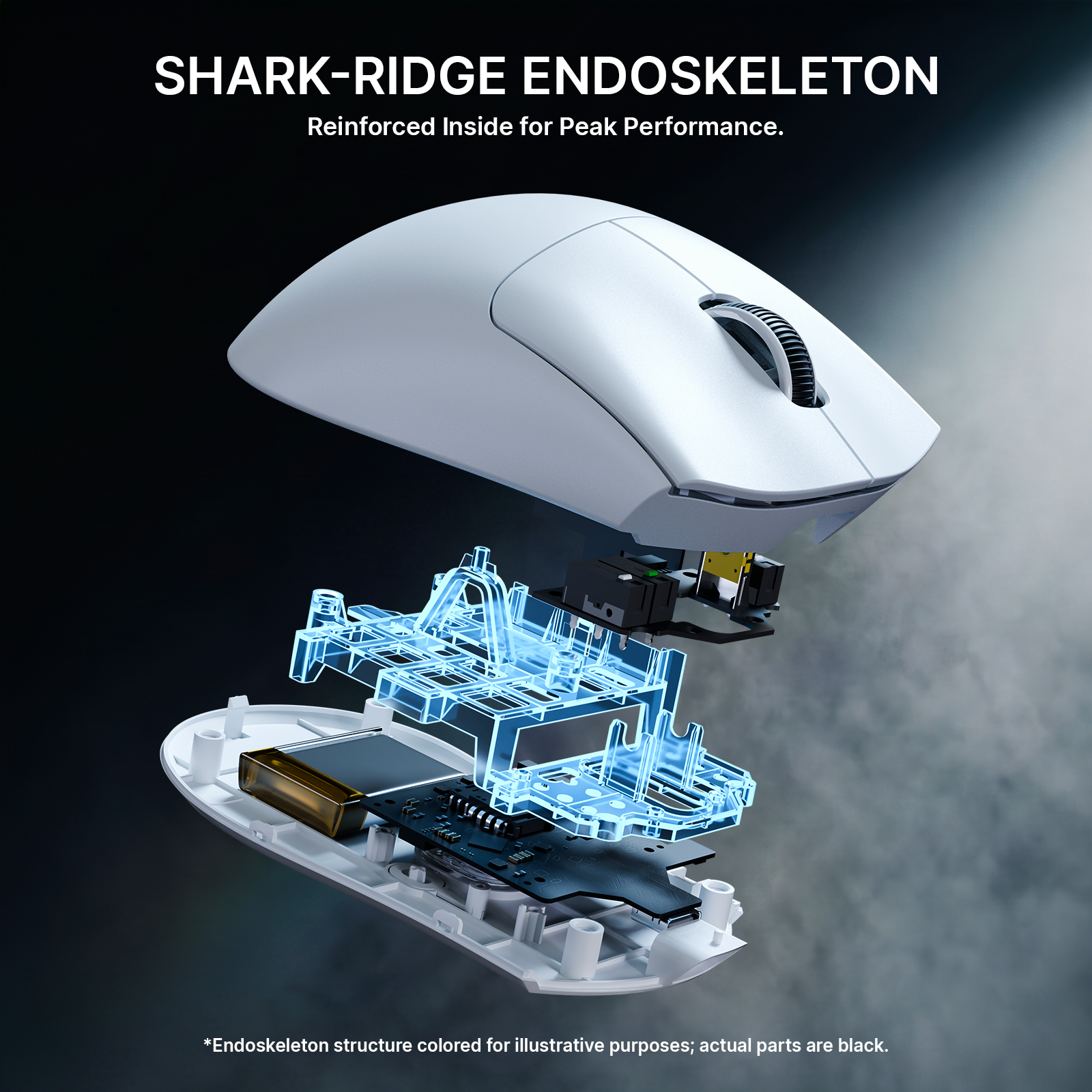 ATTACK SHARK V8 Ultra-Light Ergonomic Wireless Gaming Mouse