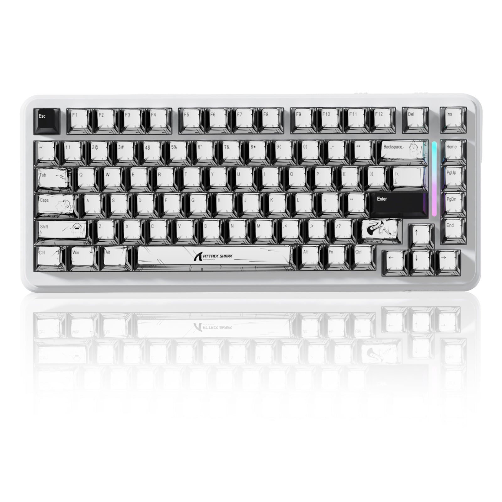 ATTACK SHARK X82PRO HE Rapid Trigger Keyboard + R5 Carbon Fiber Wireless Gaming Mouse Bundle