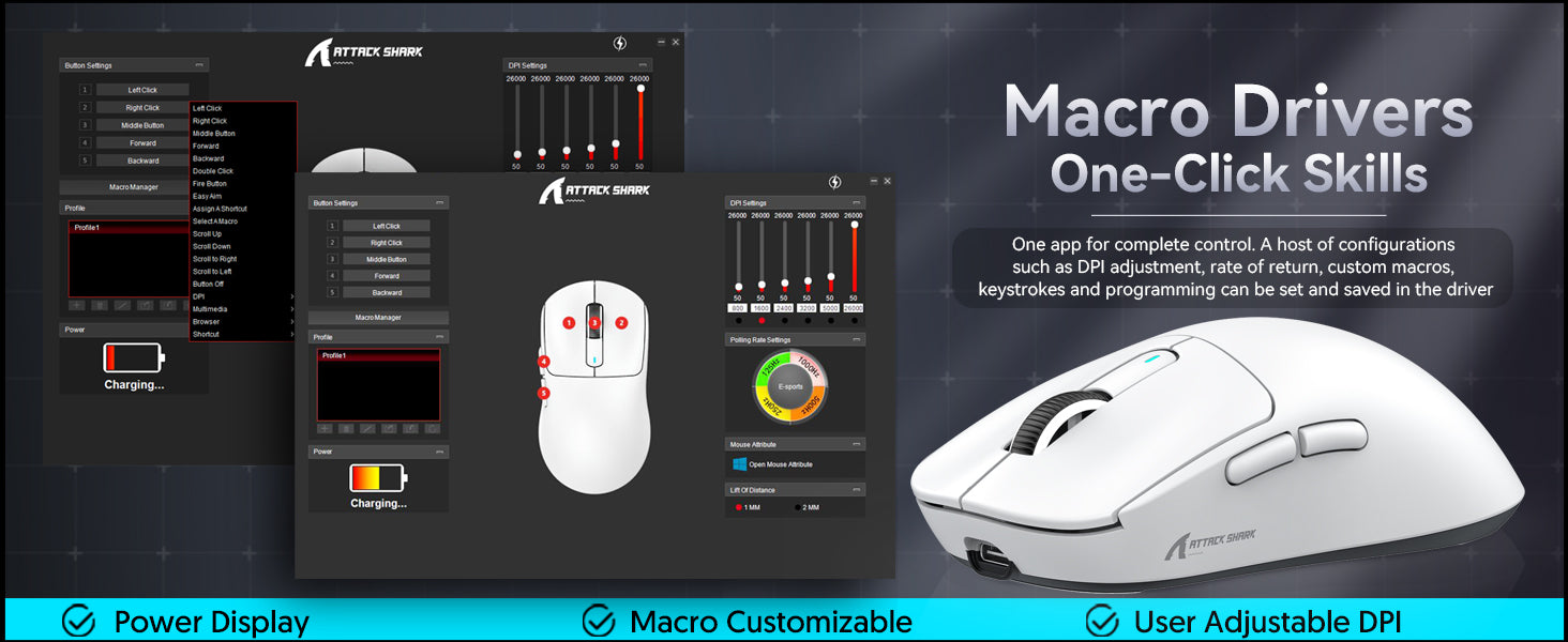 ATTACK SHARK X68HE Magnetic Keyboard With X3 Gaming Mouse Set