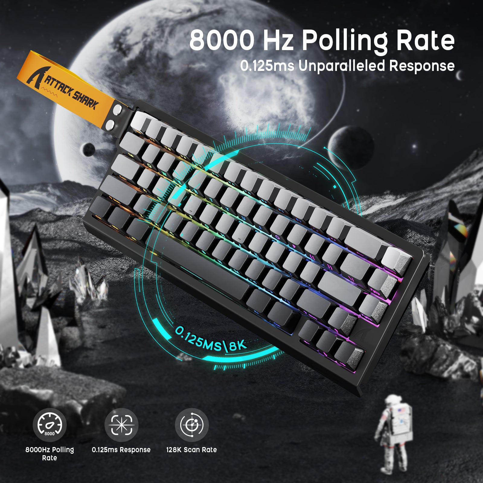 ATTACK SHARK X68HE Magnetic Keyboard With X3 Gaming Mouse Set