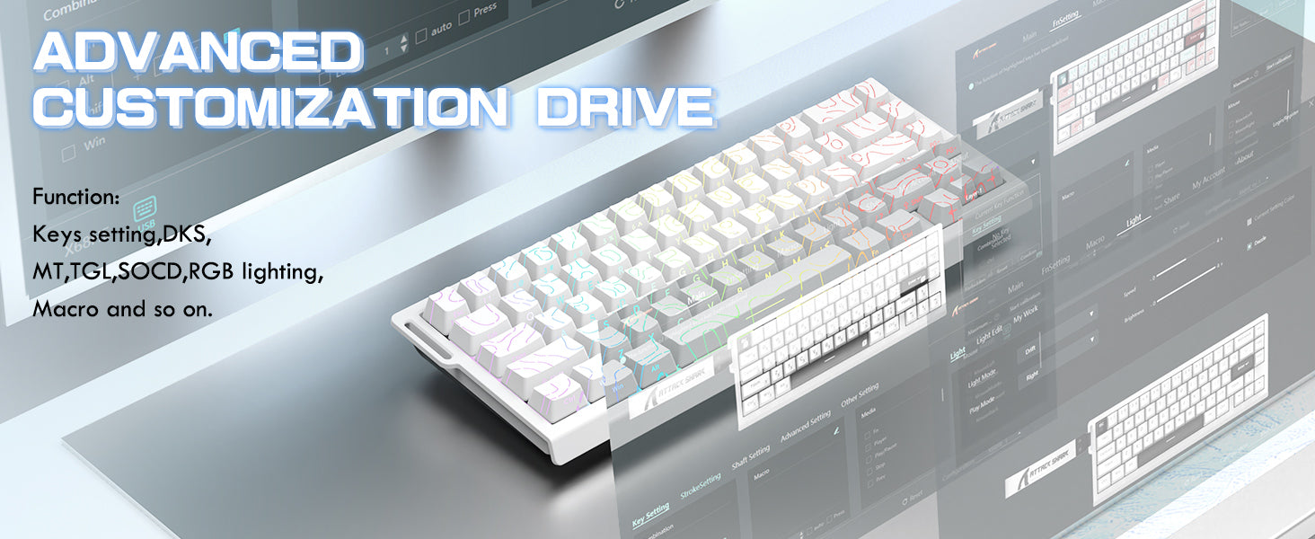 ATTACK SHARK X68HE Magnetic Keyboard With X3 Gaming Mouse Set