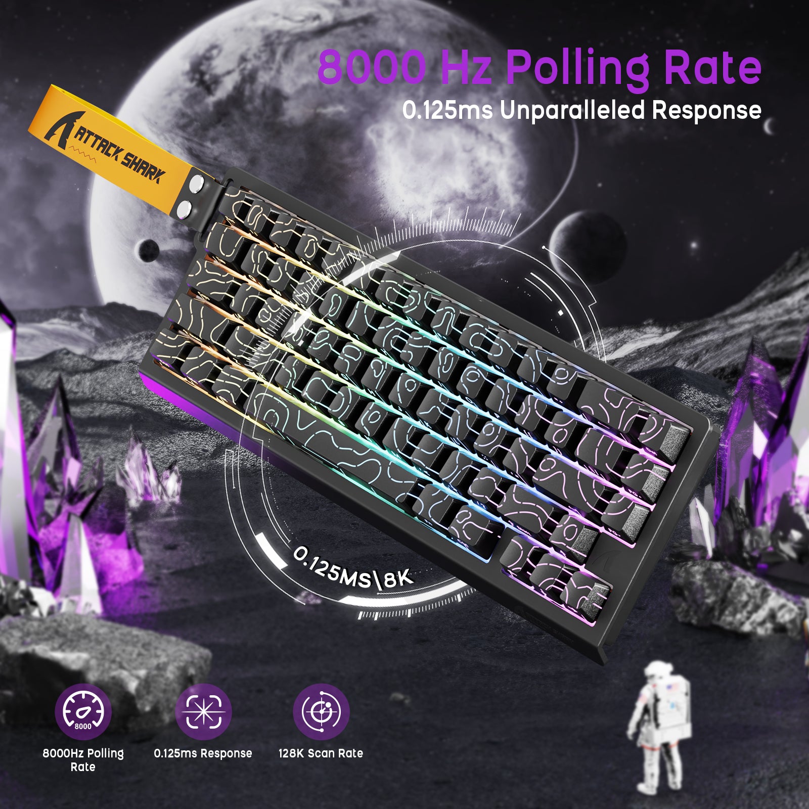 ATTACK SHARK X68HE Magnetic Keyboard With X3 Gaming Mouse Set