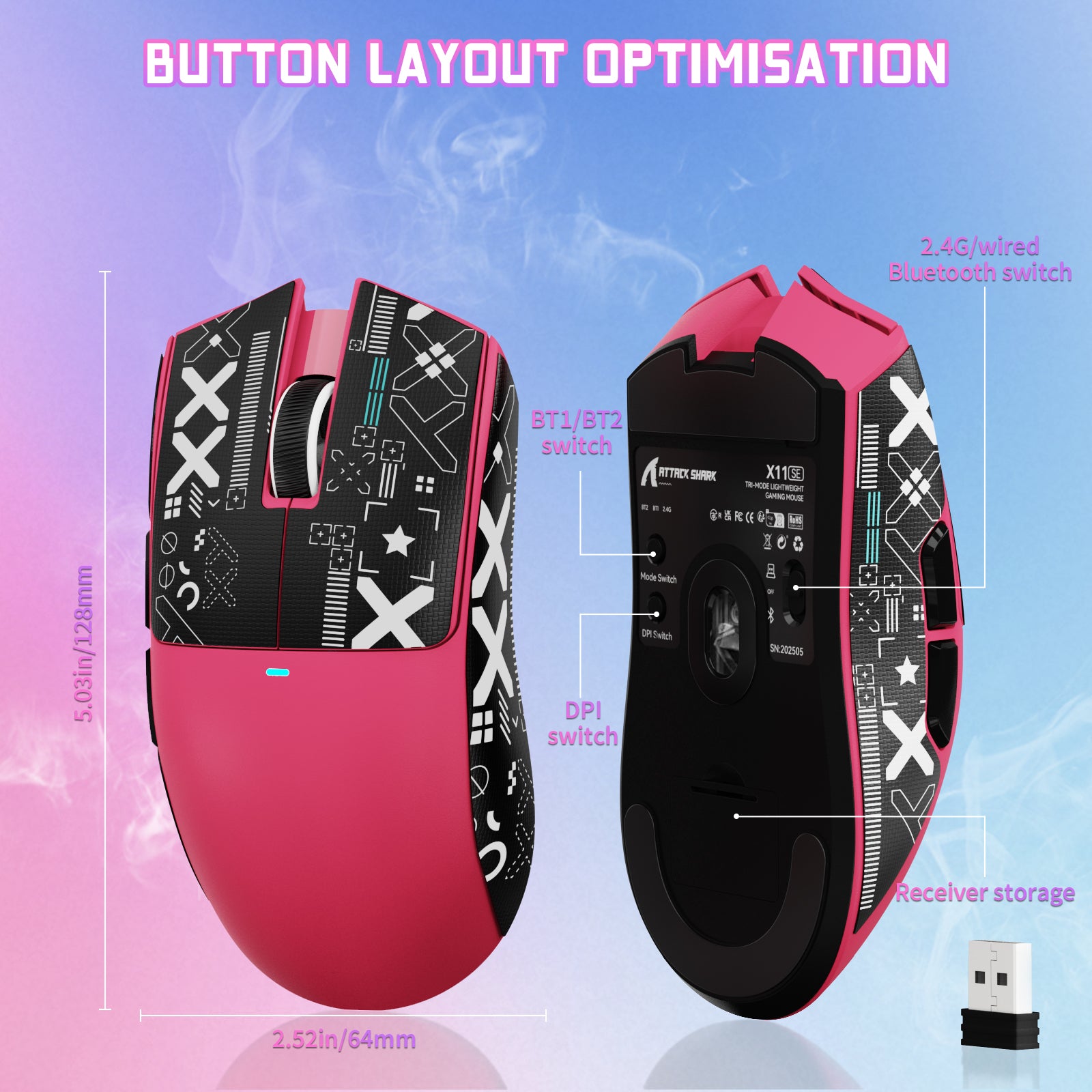 ATTACK SHARK X11SE Wireless Gaming Mouse