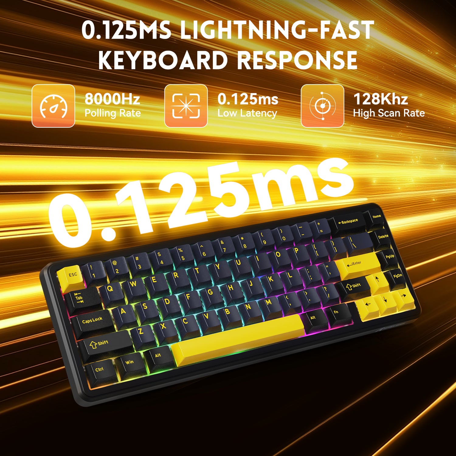 X65 HE Keyboard with 0.125ms Low Latency