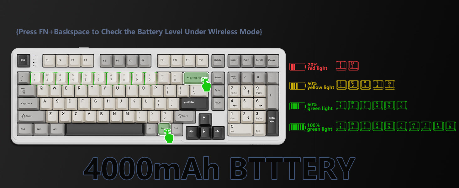 ATTACK SHARK X98 Full-size Wireless Mechanical Keyboard