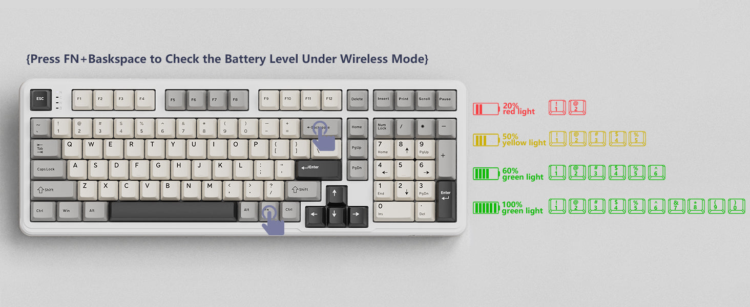 ATTACK SHARK X98 Full-size Wireless Mechanical Keyboard