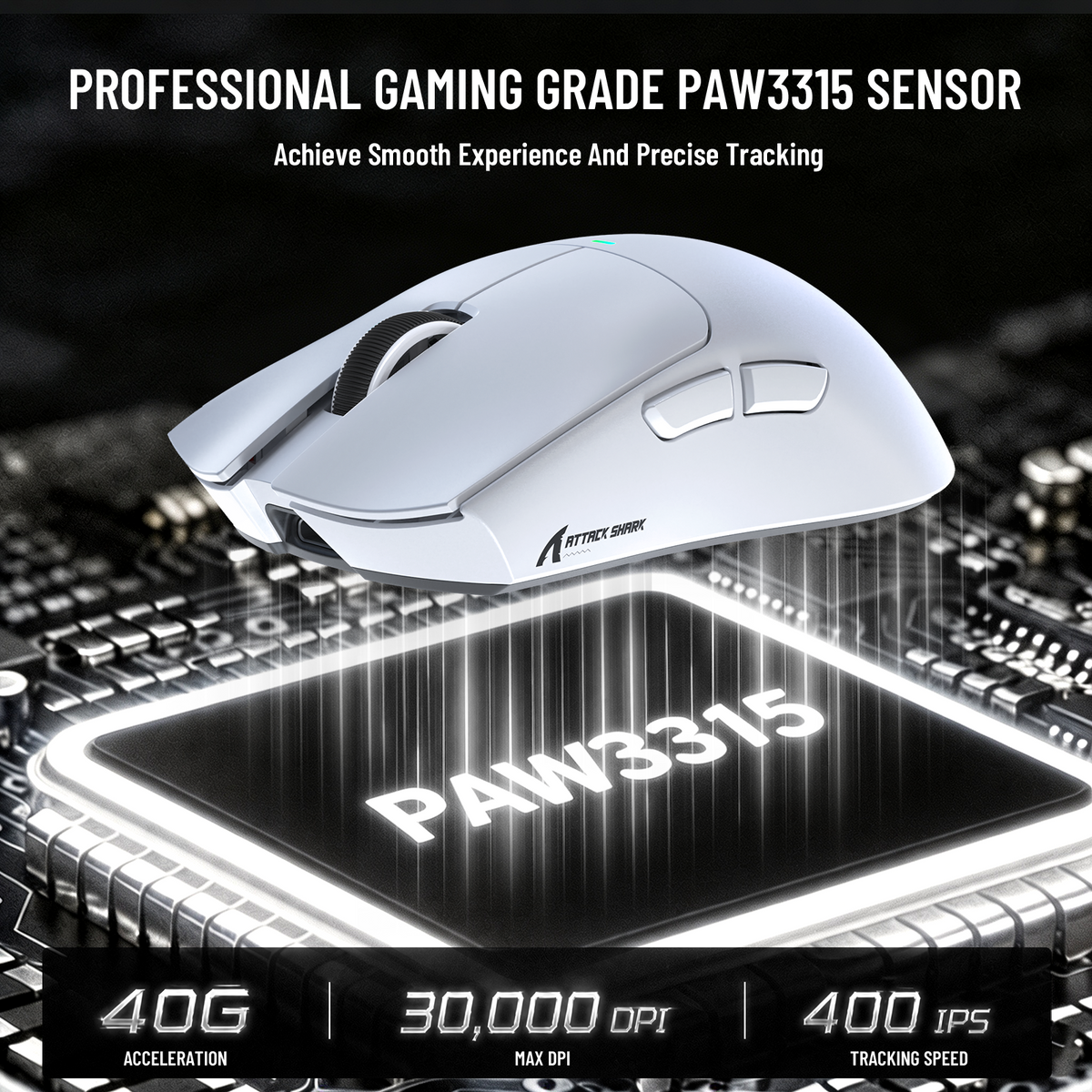 ATTACK SHARK X11 PRO V2 Wireless Gaming Mouse with TFT Display Charging Dock with C06 Coiled Cable