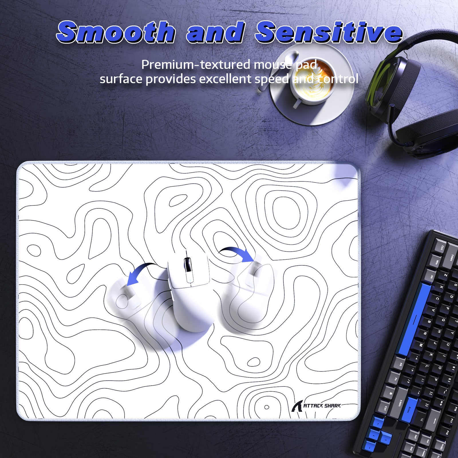 ATTACK SHARK CM02SE eSport Gaming Mousepad (410x310x4 MM)