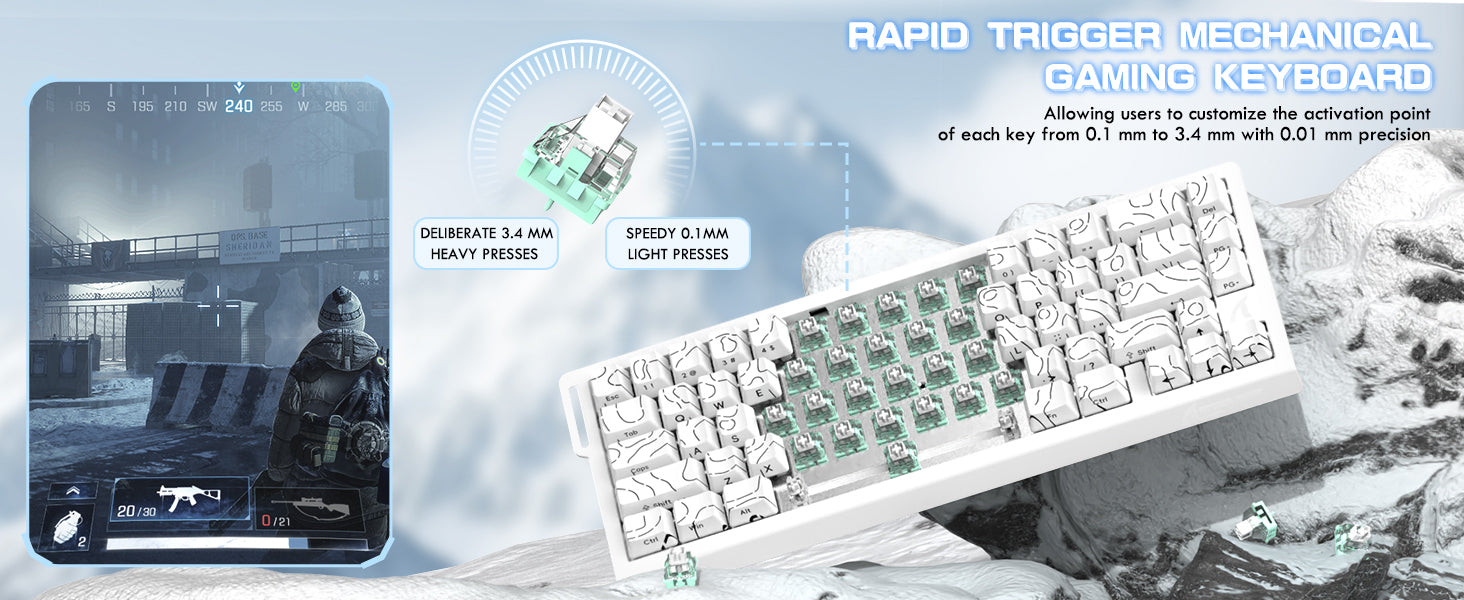 ATTACK SHARK X68HE Magnetic Keyboard With X3 Gaming Mouse Set