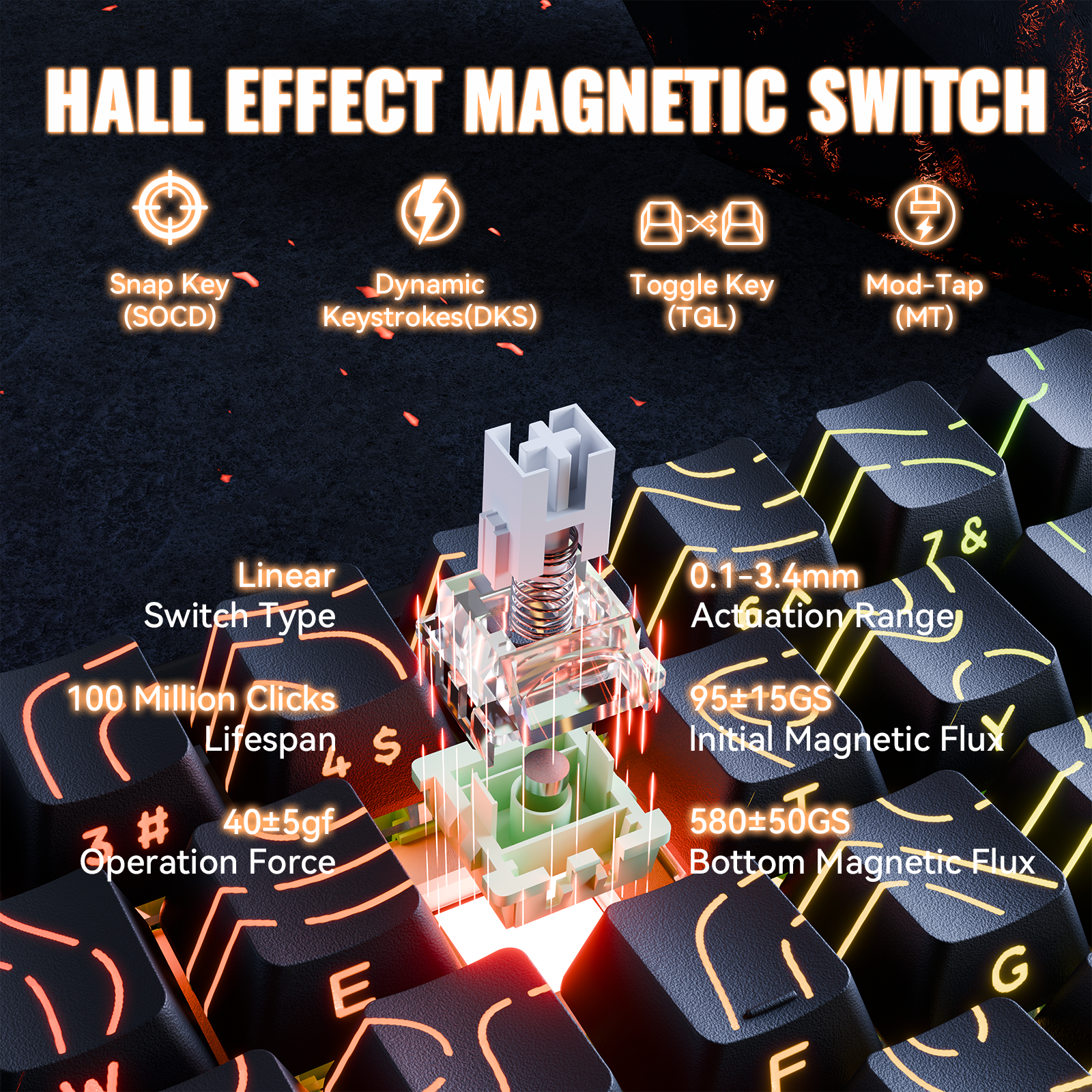 ATTACK SHARK X68MAX HE Rapid Trigger Aluminum Keyboard Magnetic Switch