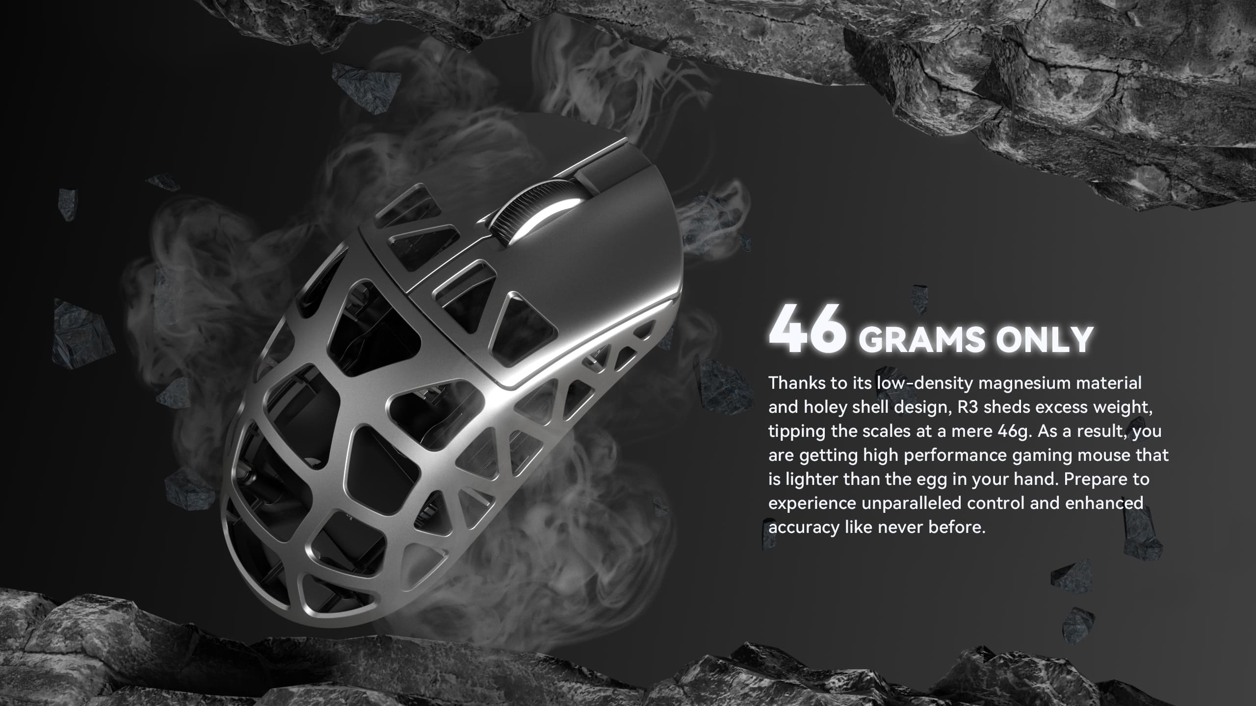 ATTACK SHARK R3PRO Magnesium Alloy Gaming Mouse 8K with Coiled Cable