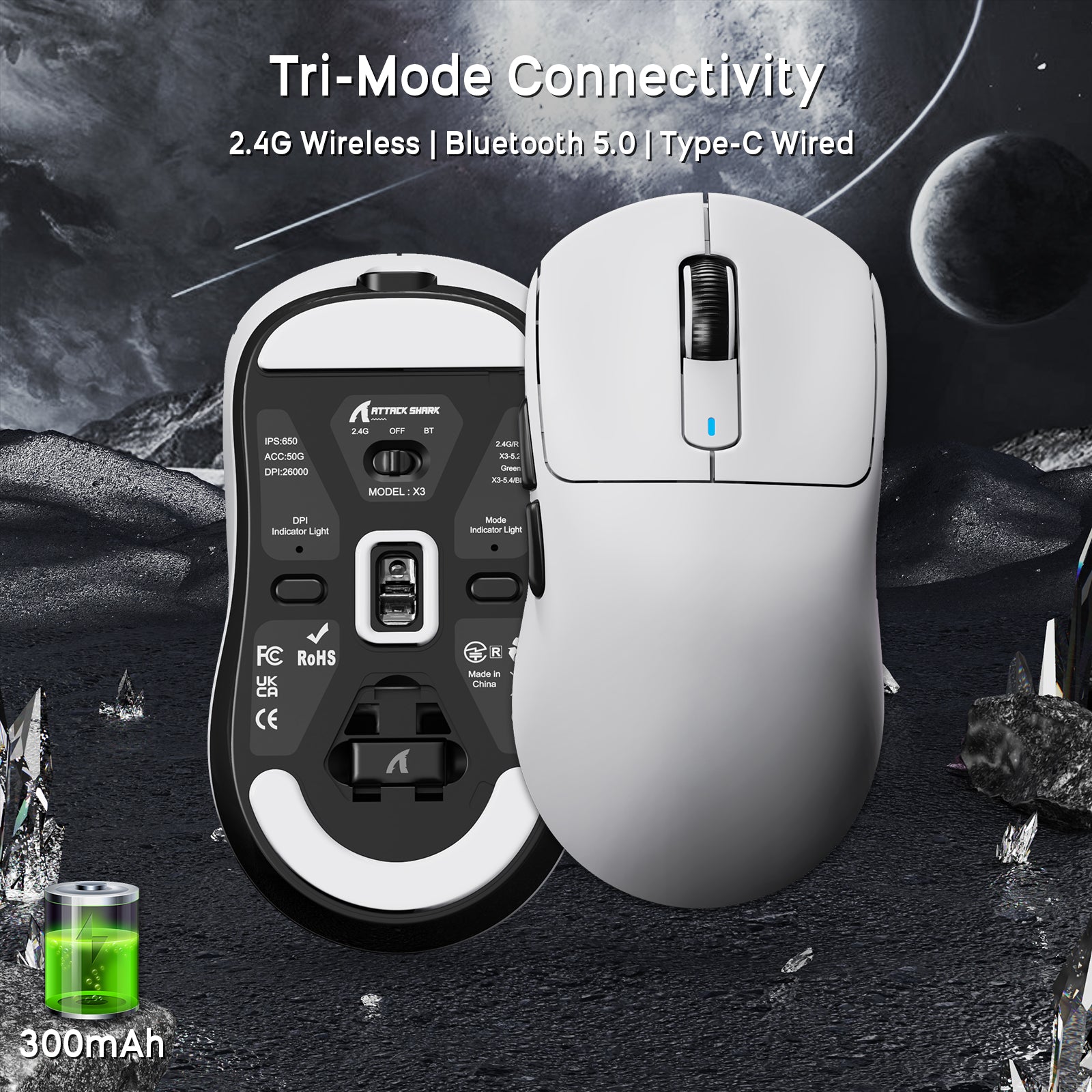 ATTACK SHARK X68HE Magnetic Keyboard With X3 Gaming Mouse Set