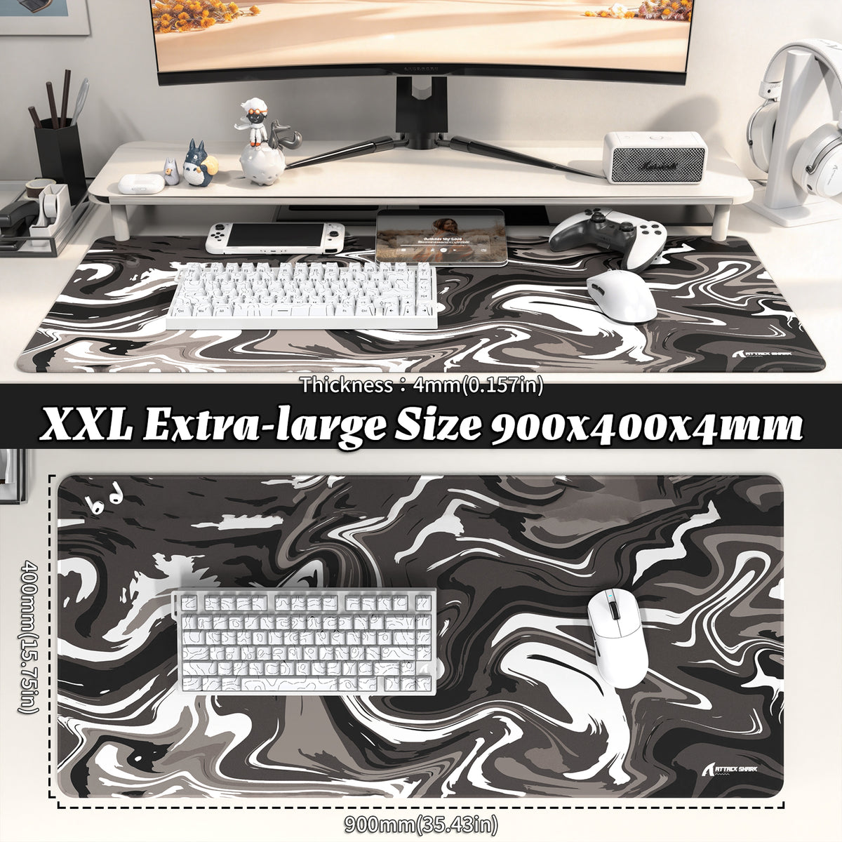 ATTACK SHARK CM02PRO eSport Gaming Mousepad (900x400x4 MM)