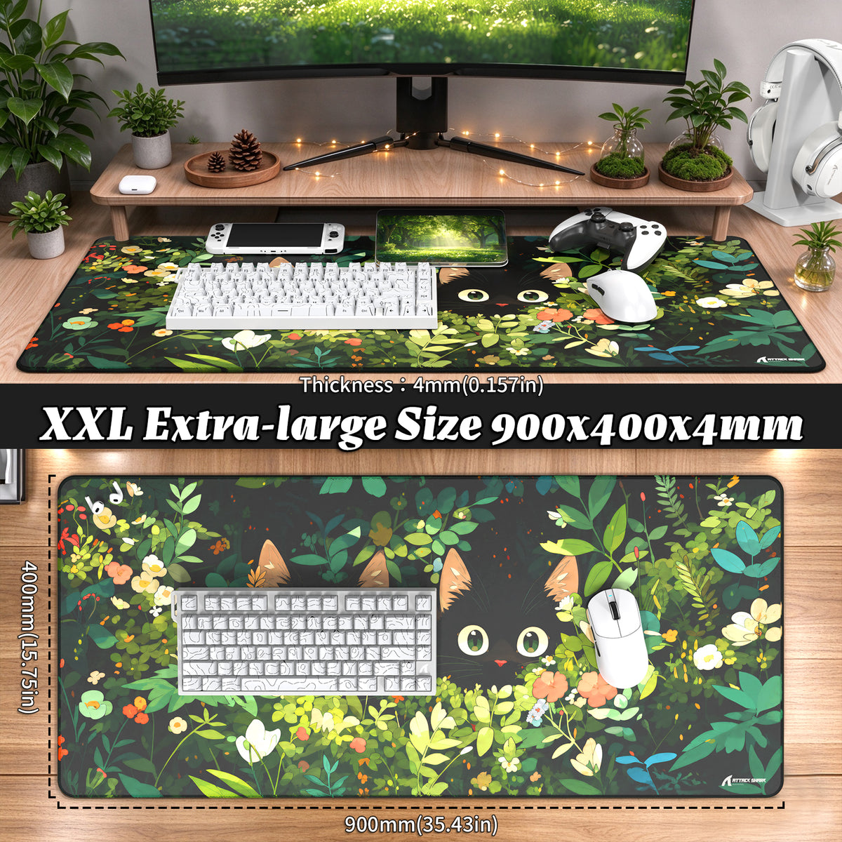 ATTACK SHARK CM02PRO eSport Gaming Mousepad (900x400x4 MM)