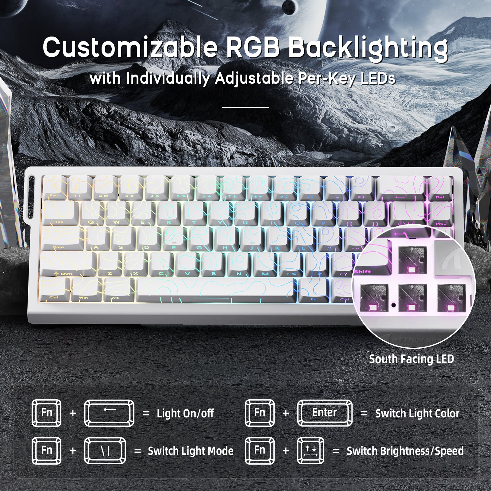 ATTACK SHARK X68HE Magnetic Keyboard With X3 Gaming Mouse Set