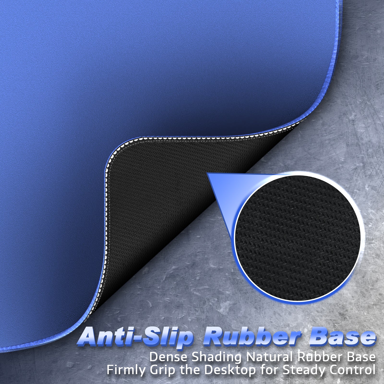 Attack Shark CM02 mousepad showcasing the anti-slip rubber base, dense shading, and steady control for esports.