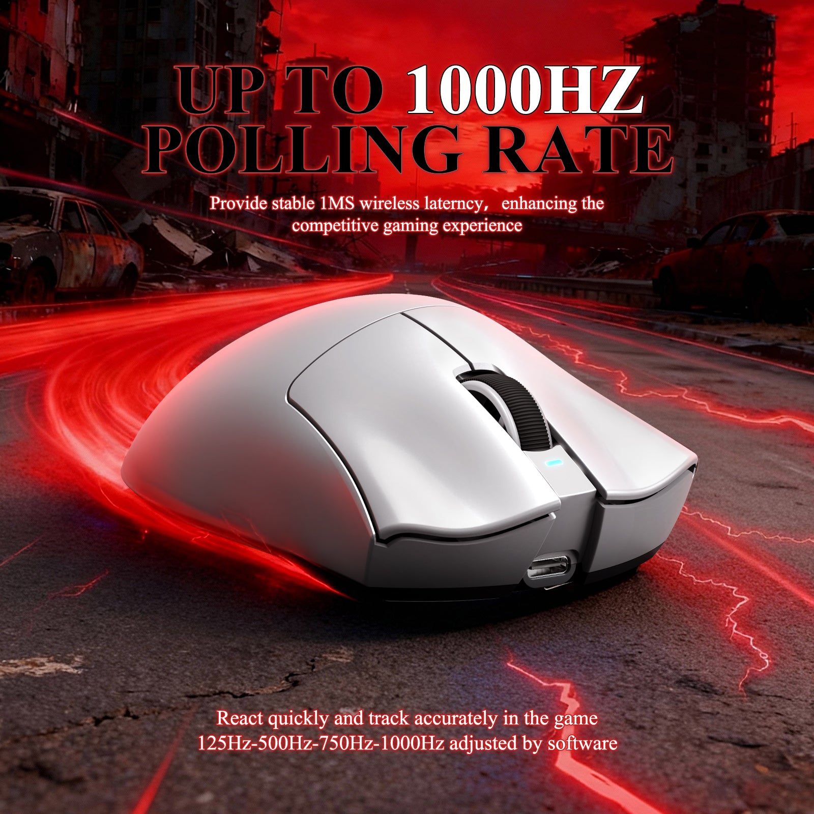 ATTACK SHARK V3PRO Ultra-Light Tri-Mode Gaming Mouse with Charging Dock