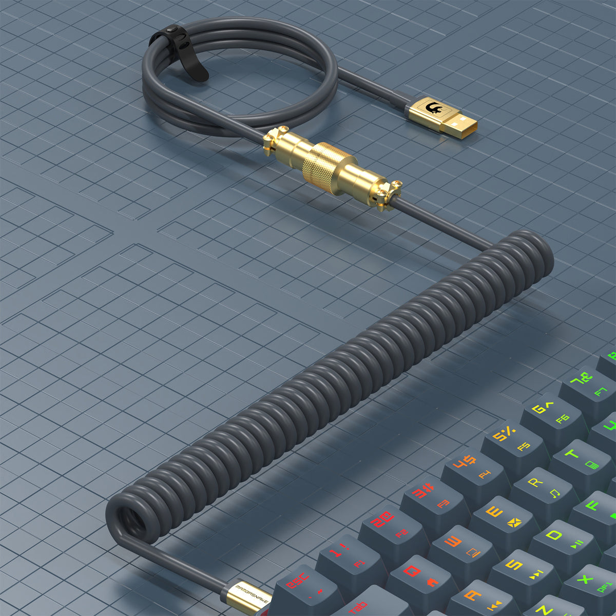 ATTACK SHARK x MAMBASNAKE C02 Coiled Cable