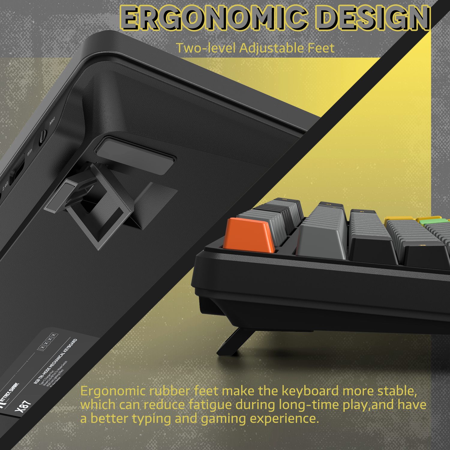 ATTACK SHARK X87 Tri-mode Gasket Mechanical Keyboard