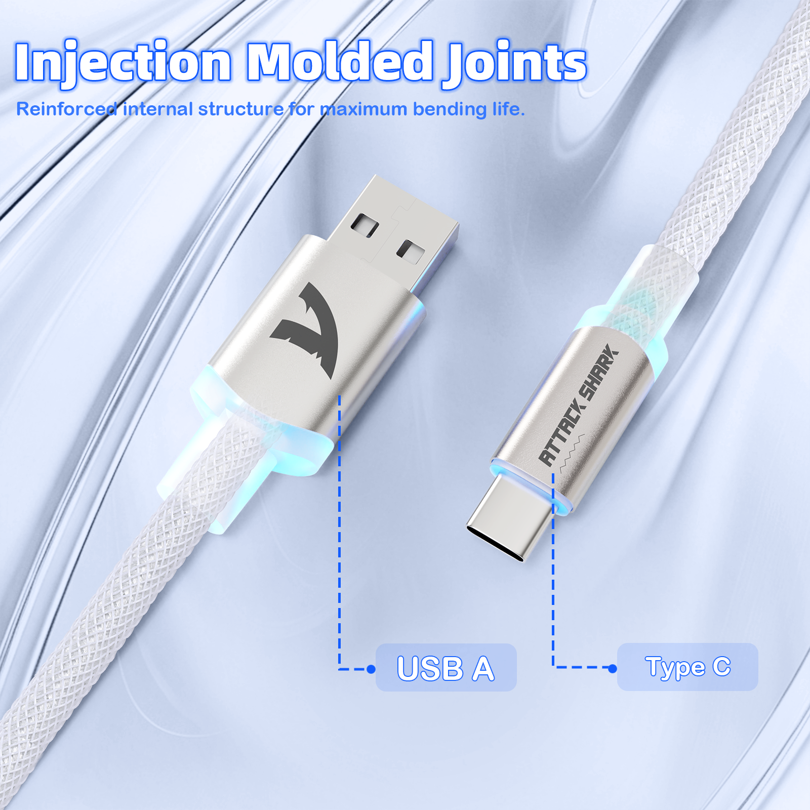 ATTACK SHARK C01ULTIMATE Coiled Cable for 8KHz Magnetic Keyboard