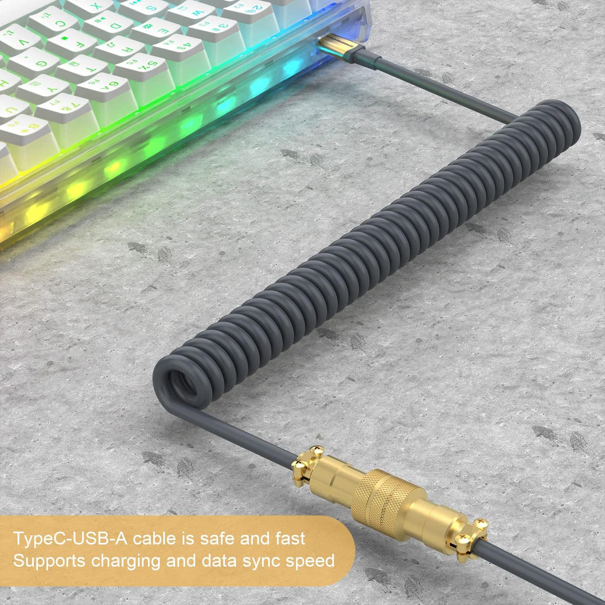 ATTACK SHARK x MAMBASNAKE C02 Coiled Cable