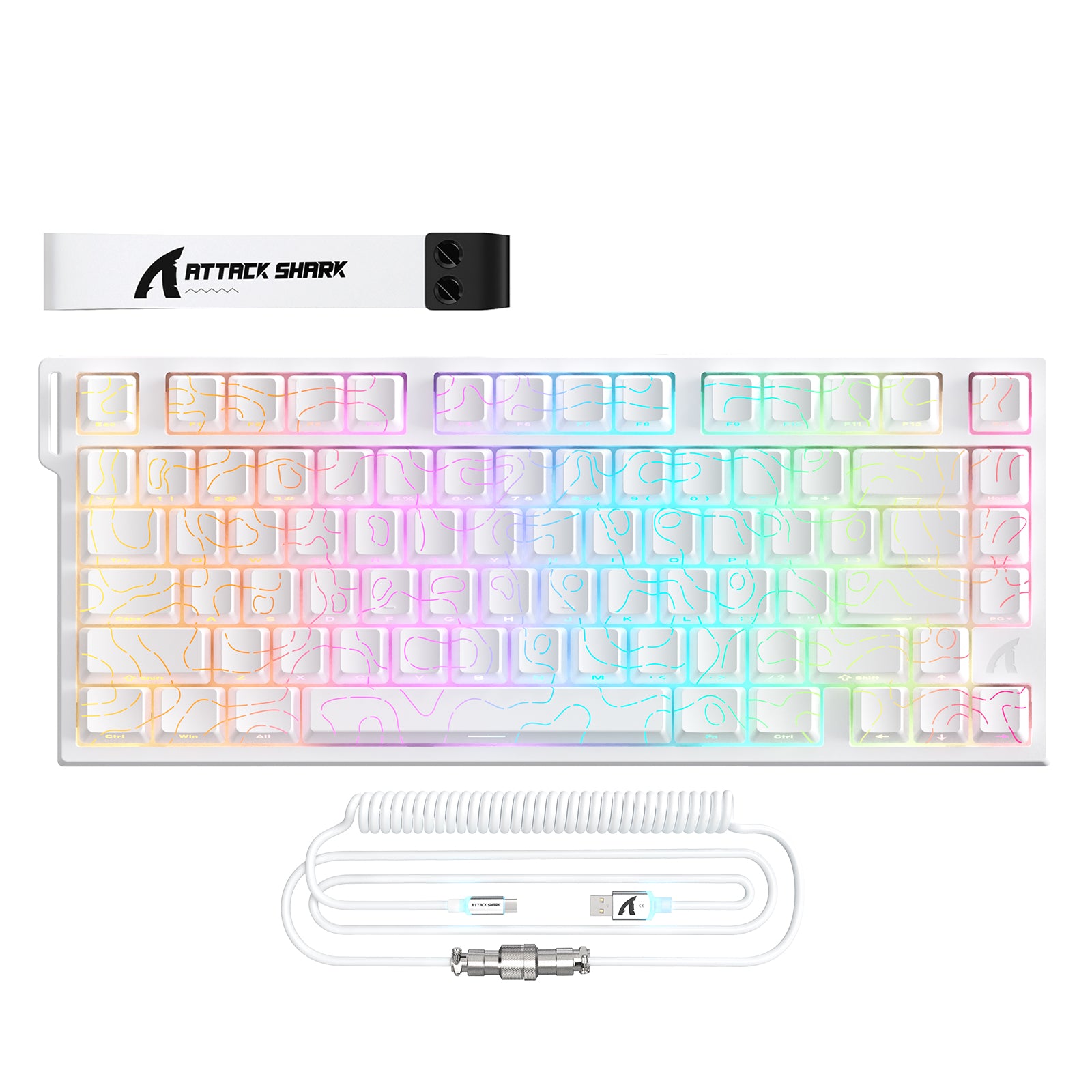 ATTACK SHARK R82 HE Wired 75% Gaming Keyboard with C01ULTRA LED Cable