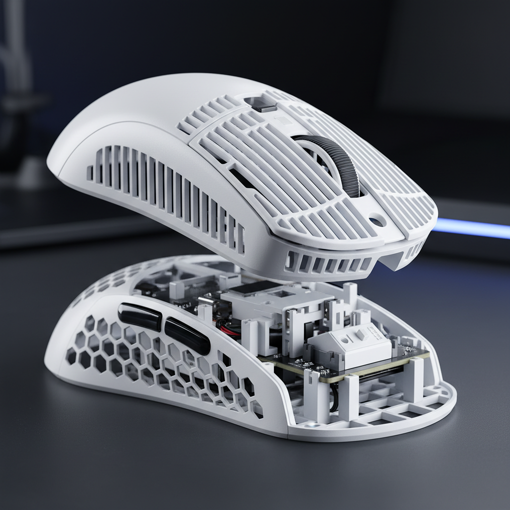 Computer Gaming Mouse Structure Structural Ribbing for Gaming Mouse Click Stability - Att...