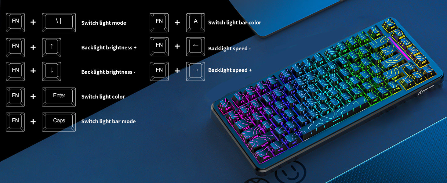 ATTACK SHARK X82PRO HE Magnetic Keyboard With C01Ultra RGB Coiled Cable
