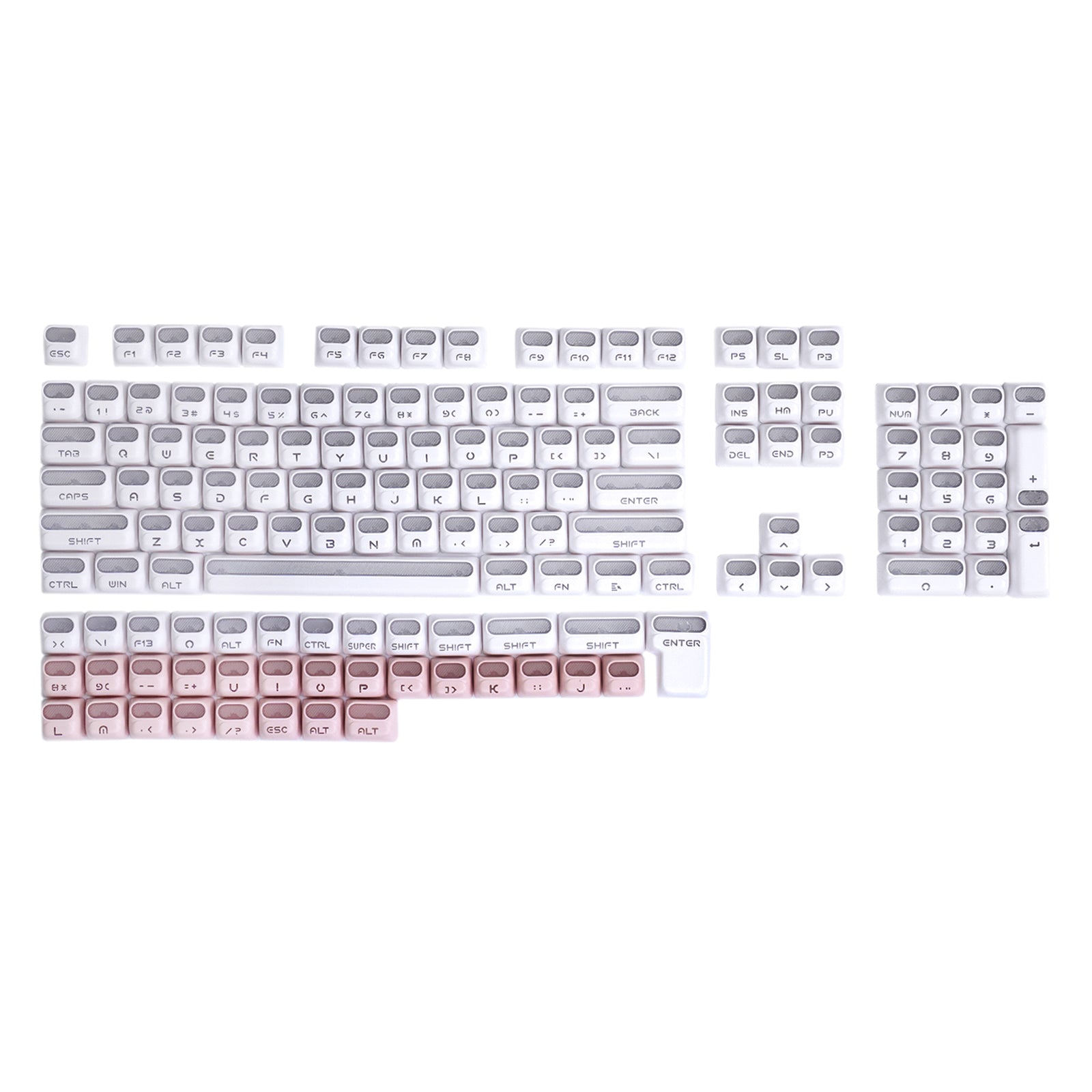ATTACK SHARK SK08 139 XDA PBT & PC Astronaut Shine-Through Keycaps
