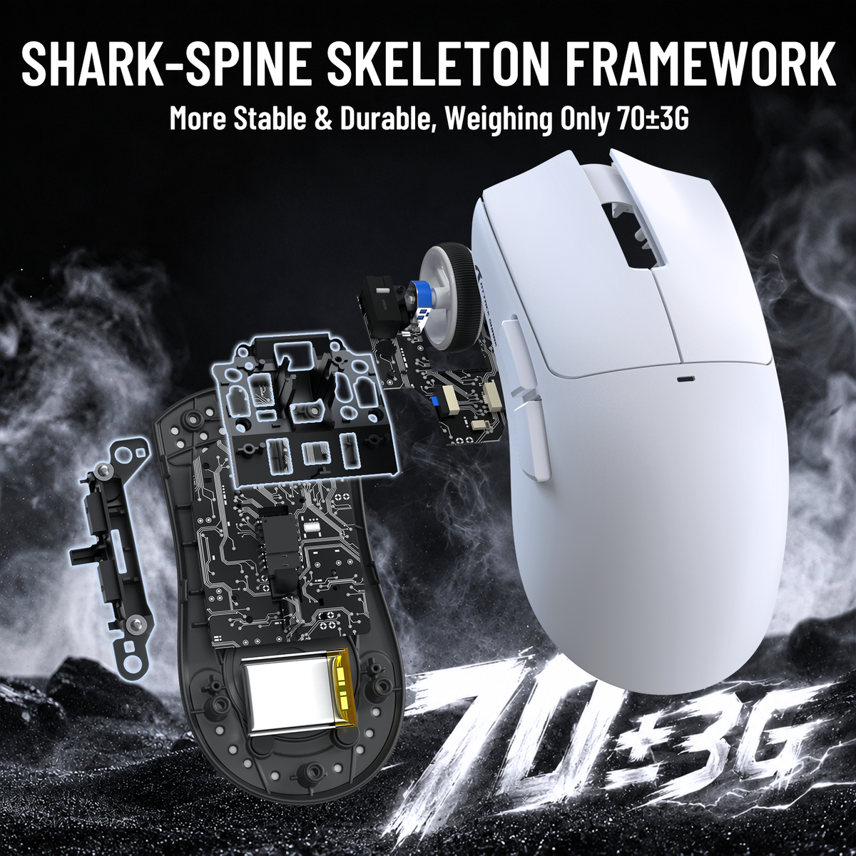 ATTACK SHARK X11 PRO V2 Wireless Gaming Mouse with TFT Display Charging Dock with C06 Coiled Cable