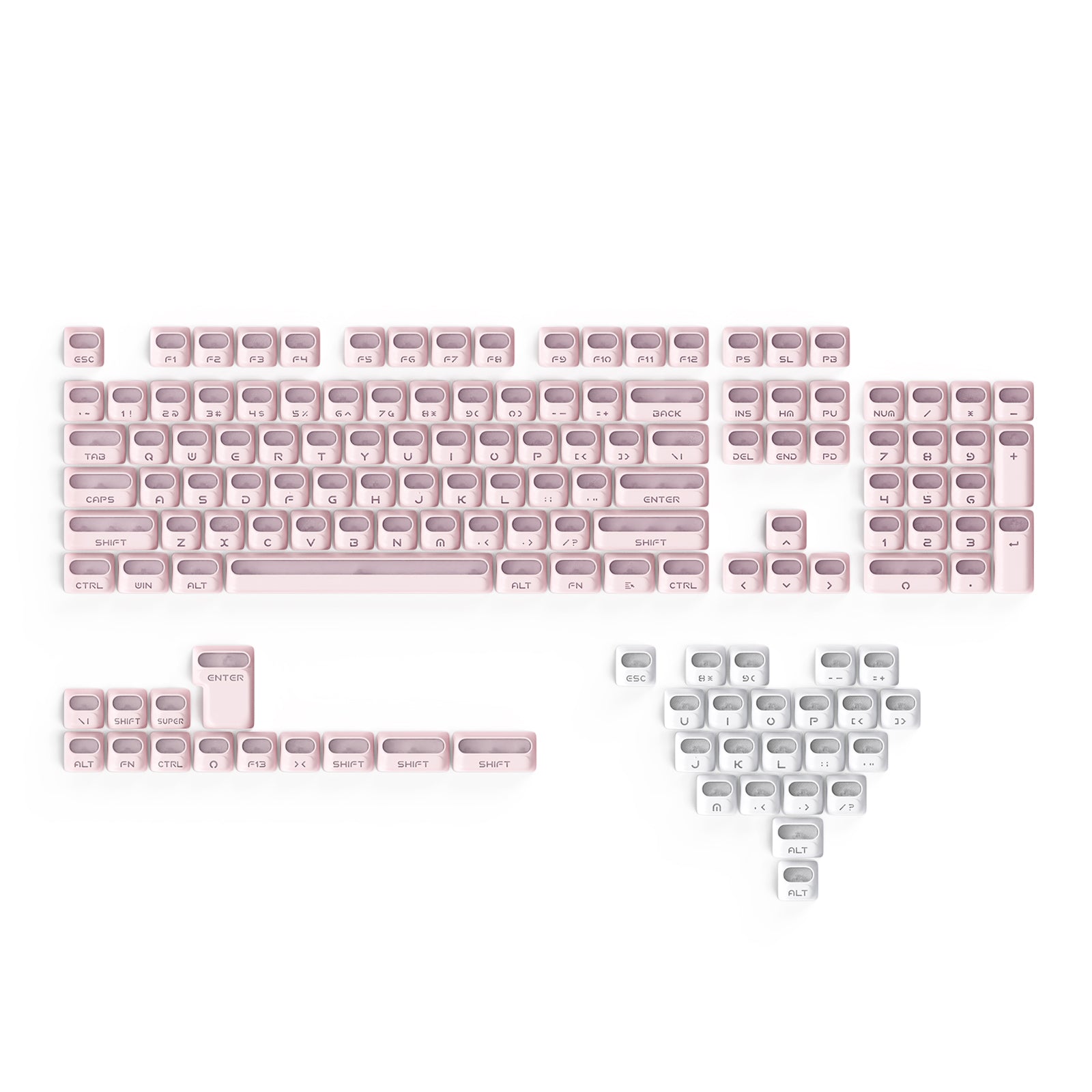 ATTACK SHARK SK08 139 XDA PBT & PC Astronaut Shine-Through Keycaps