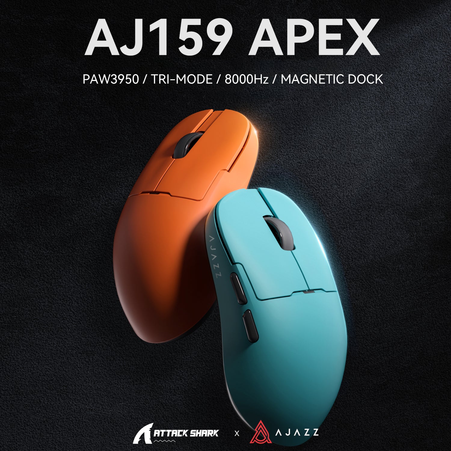 ATTACK SHARK x AJAZZ AJ159 APEX PAW3950 Triple Mode Gaming Mouse 8K