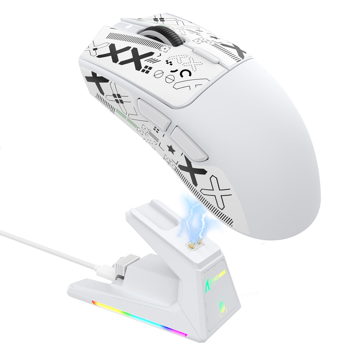 ATTACK SHARK X1 Tri-mode Gaming Mouse With Touchpad RGB Charging Dock PAW3395PRO Sensor
