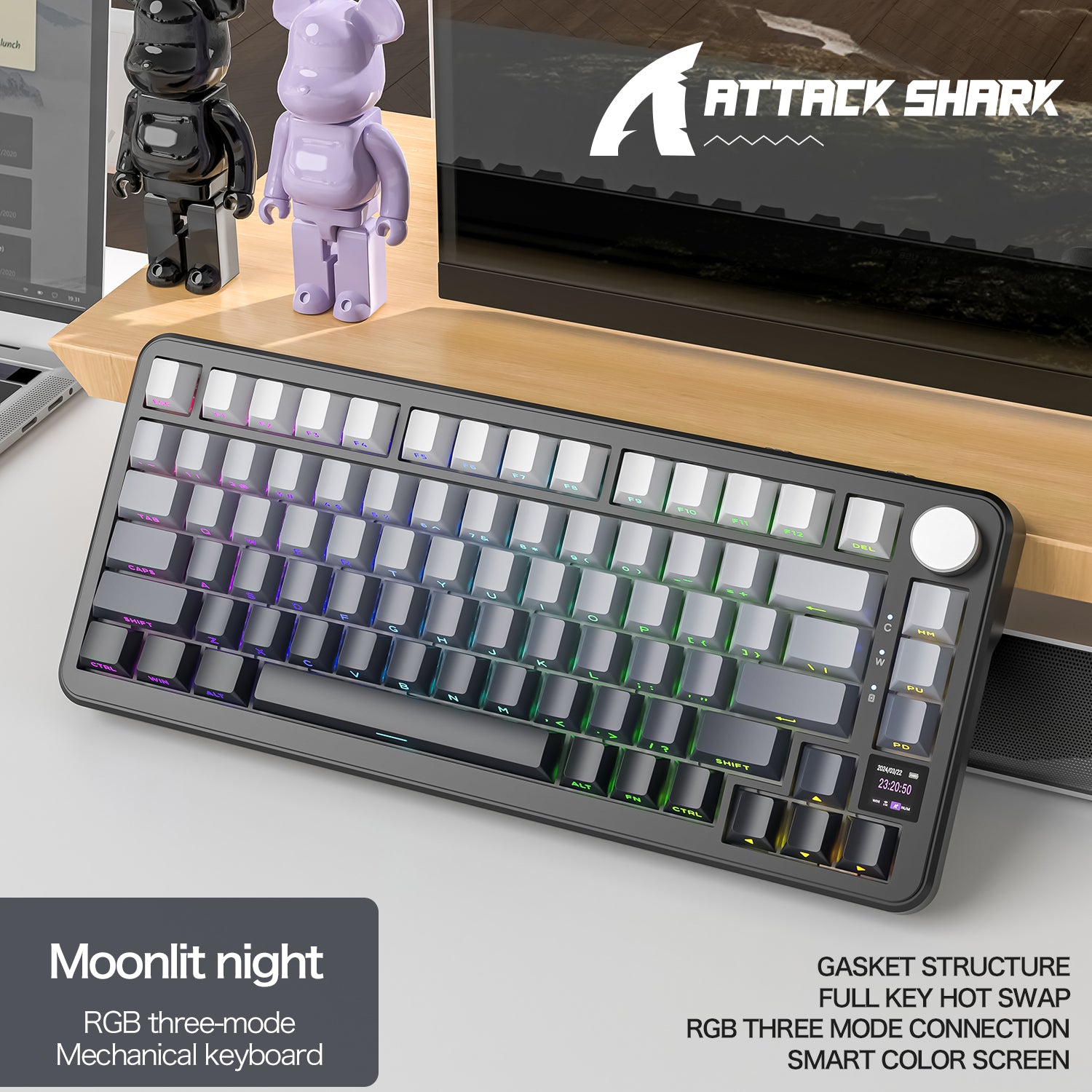 Clavier mécanique à joint tri-mode ATTACK SHARK X85PRO