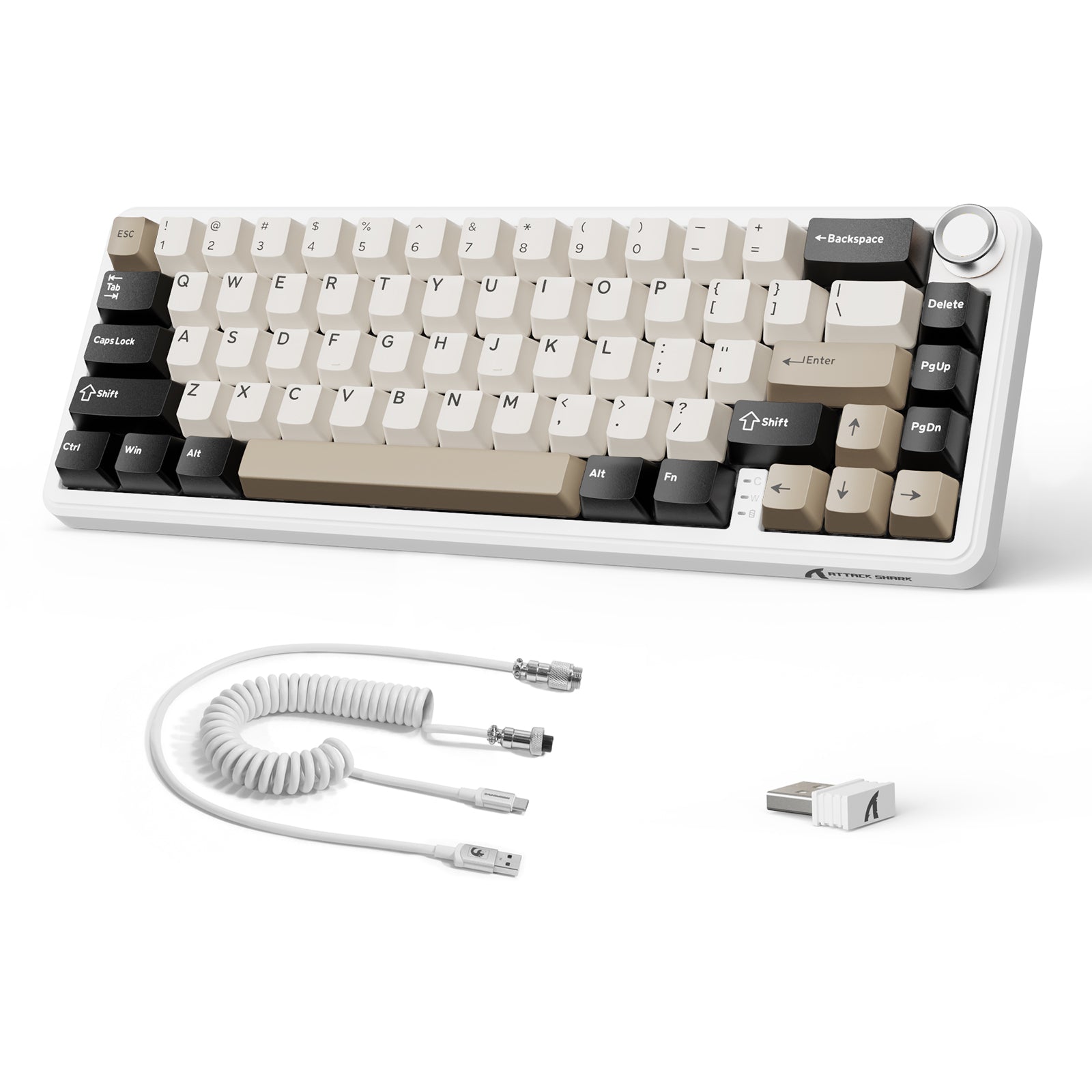 ATTACK SHARK X66 Wireless Mechanical Keyboard with 8K Coiled Cable