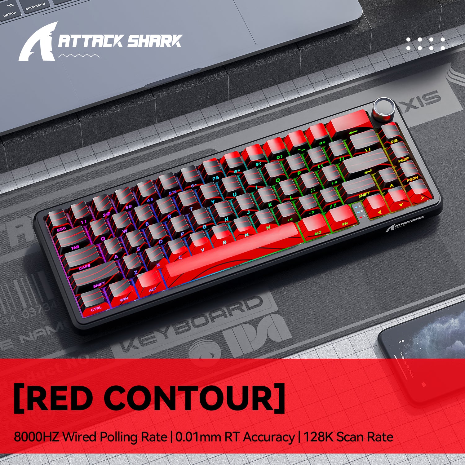 ATTACK SHARK X65PRO HE Wireless Rapid Trigger Keyboard Magnetic Switch