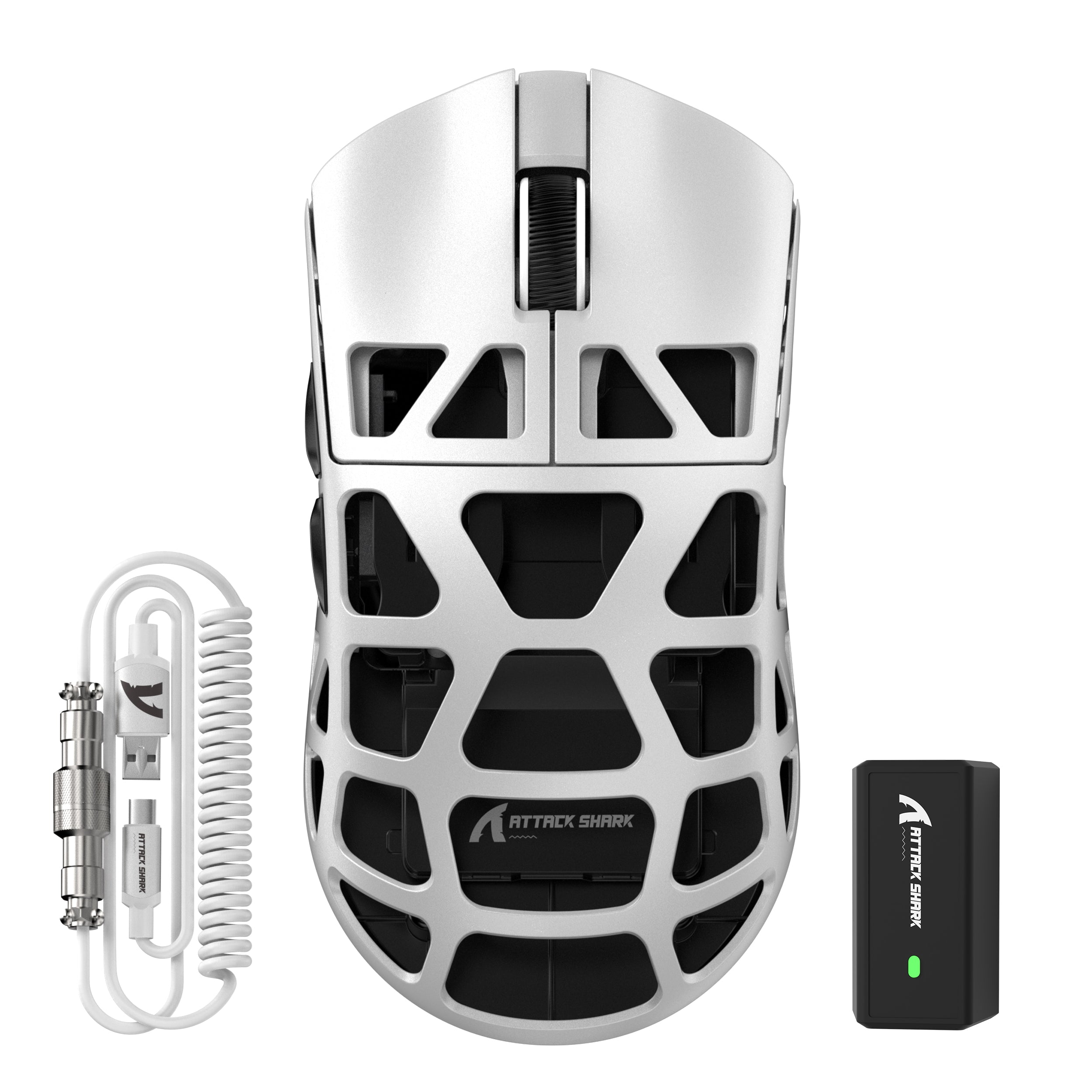 Souris de jeu ATTACK SHARK R3PRO en alliage de magnésium 8K avec câble spiralé