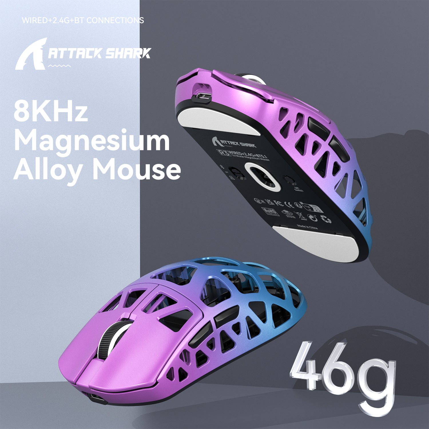 ATTACK SHARK R3 Magnesium Alloy Gaming Mouse 8K