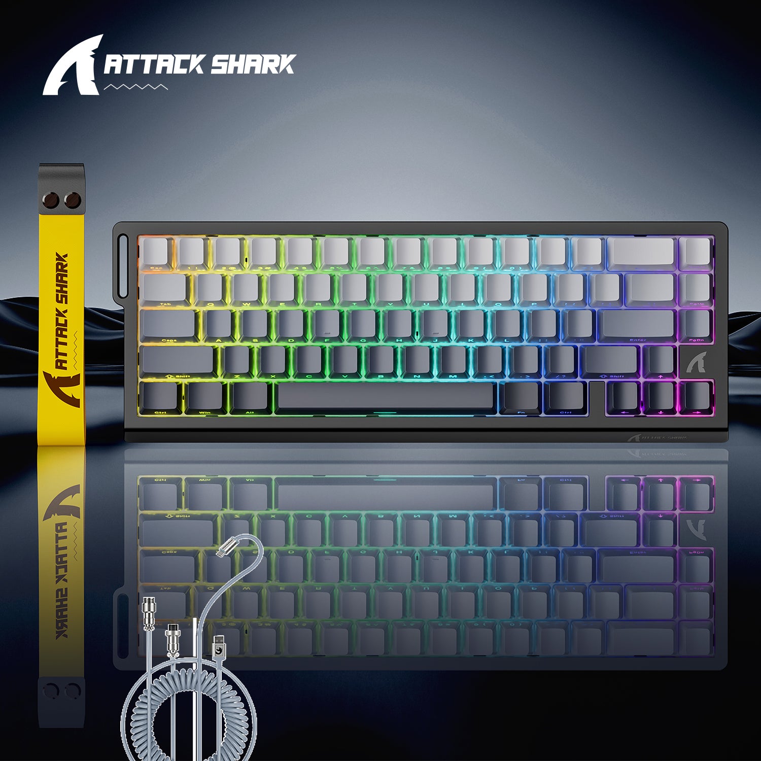 ATTACK SHARK X68PRO HE Wireless Rapid Trigger Keyboard With Coiled Cable