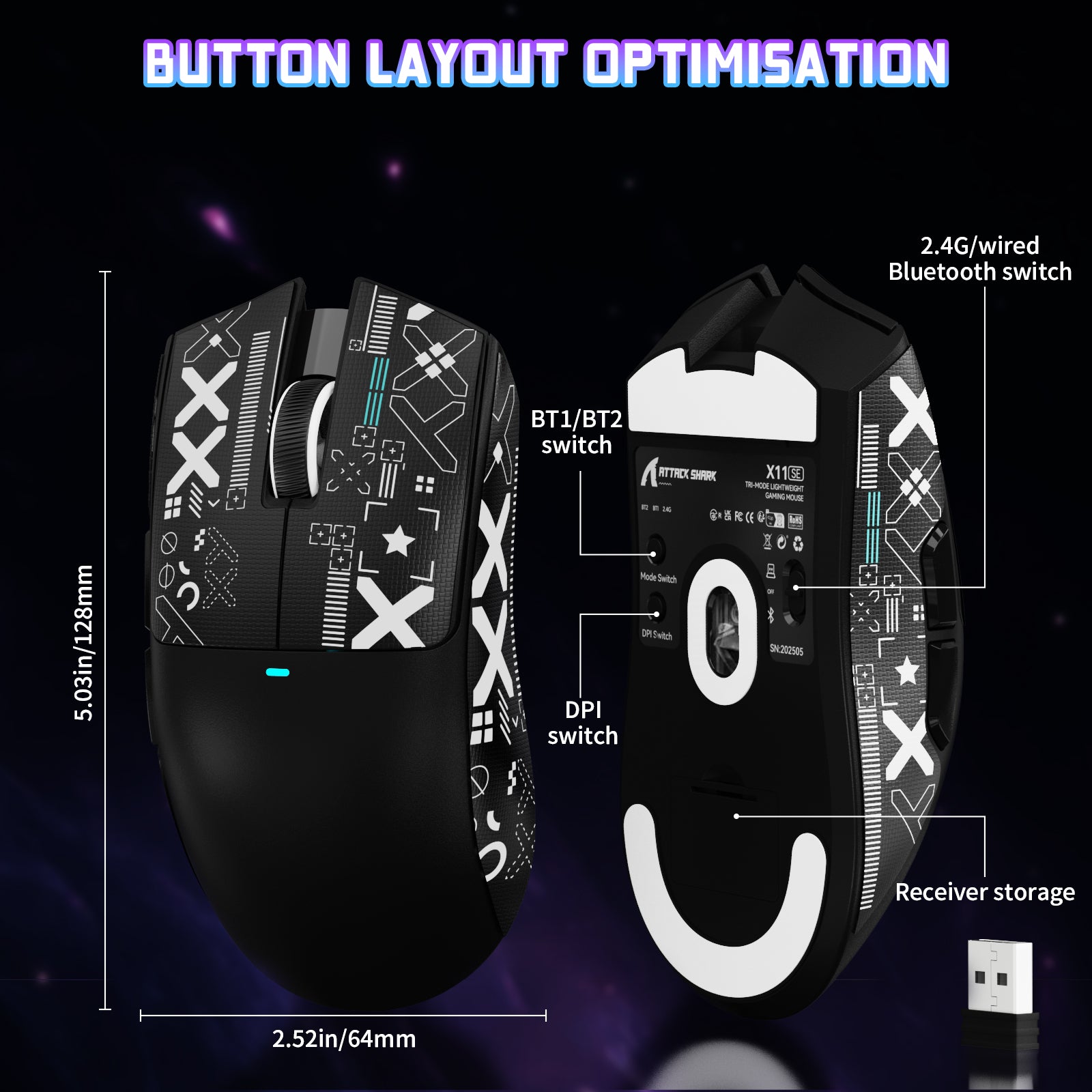 ATTACK SHARK X11SE Wireless Gaming Mouse