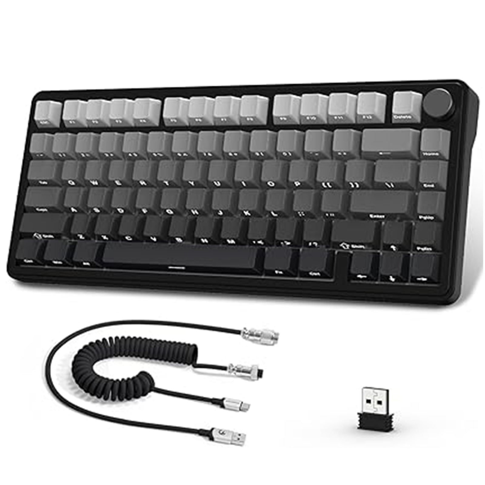 Gradient Black (with Coiled Pro Cable) / Linear White Jade Switch