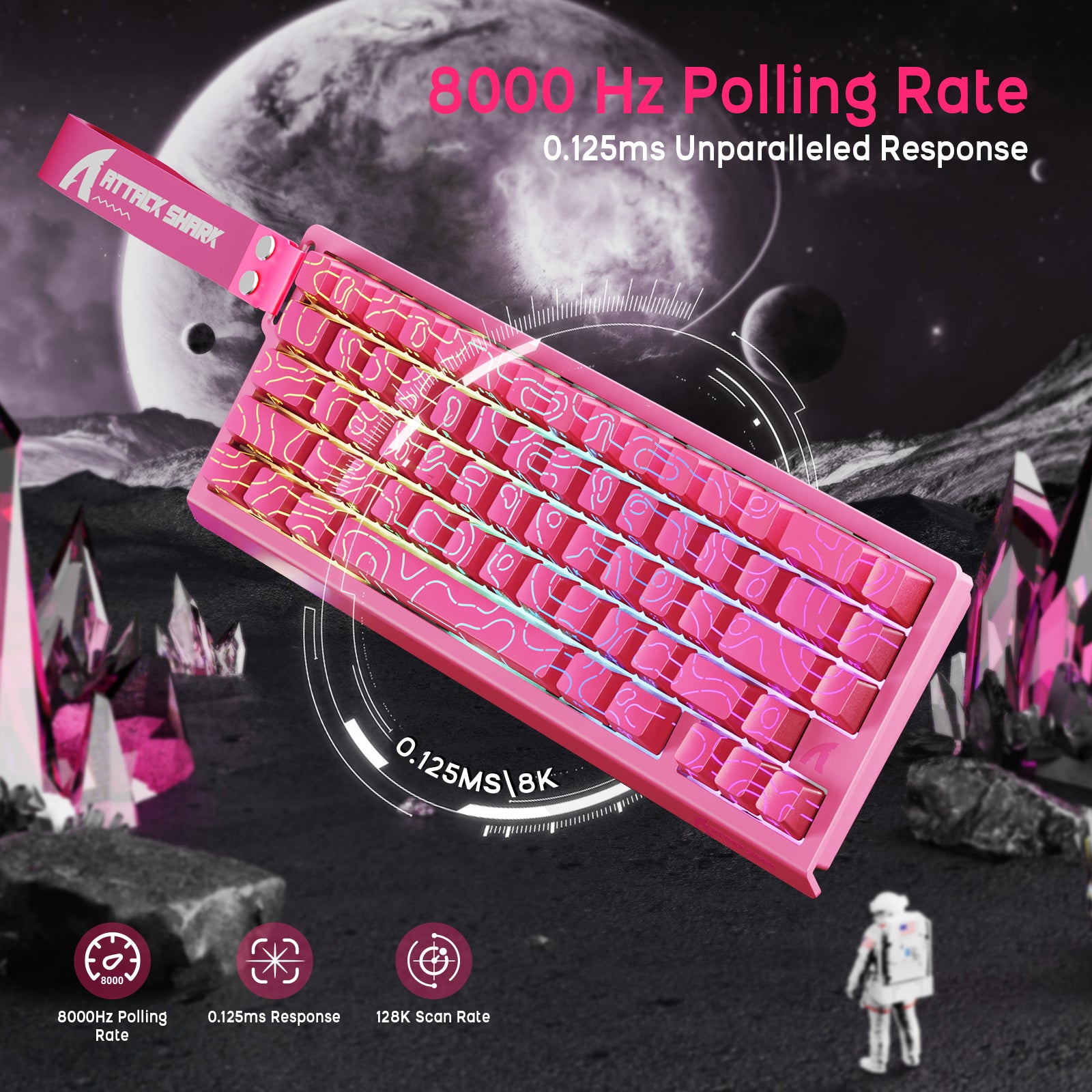 ATTACK SHARK X68HE Magnetic Keyboard With X3 Gaming Mouse Set