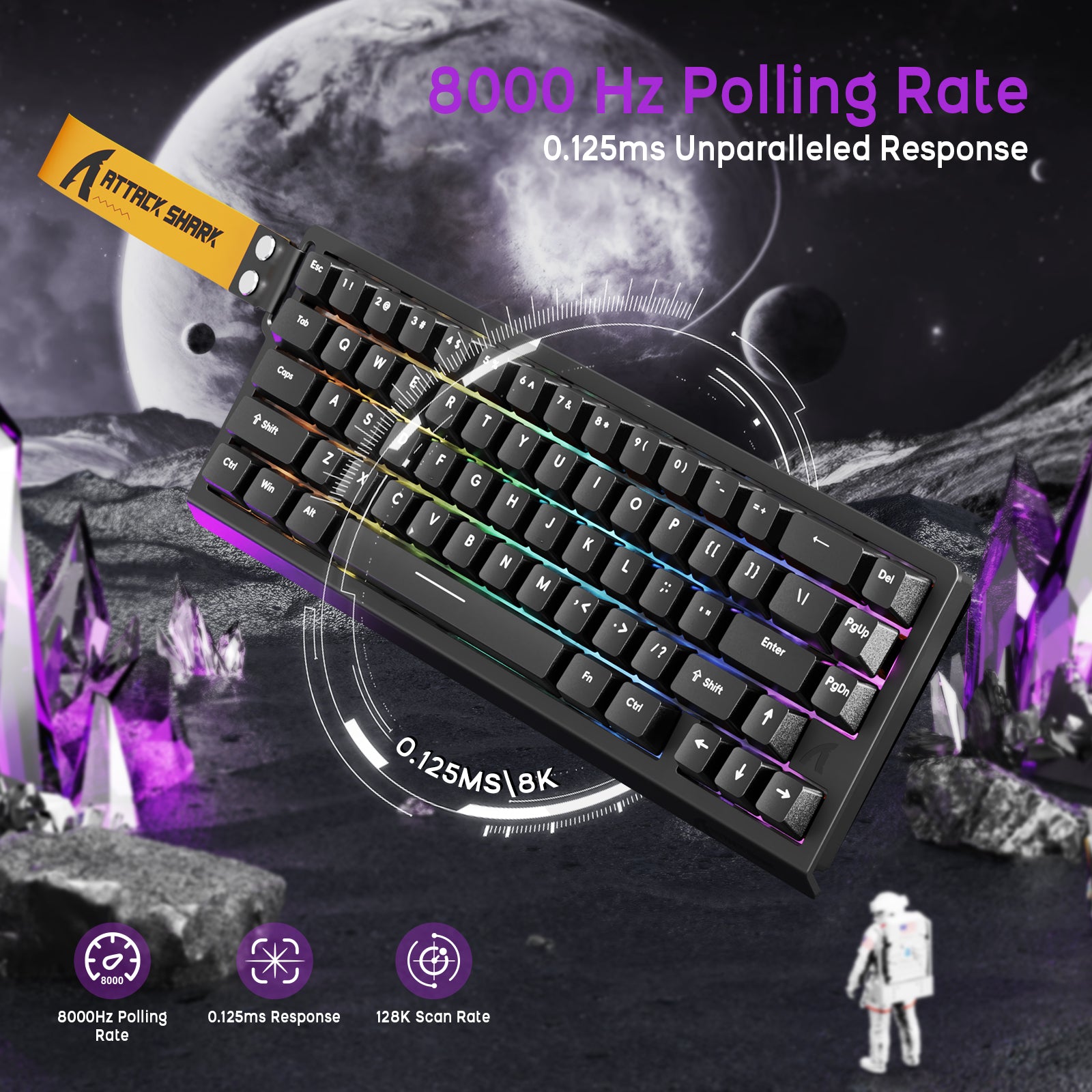 ATTACK SHARK X68HE Magnetic Keyboard With X3 Gaming Mouse Set