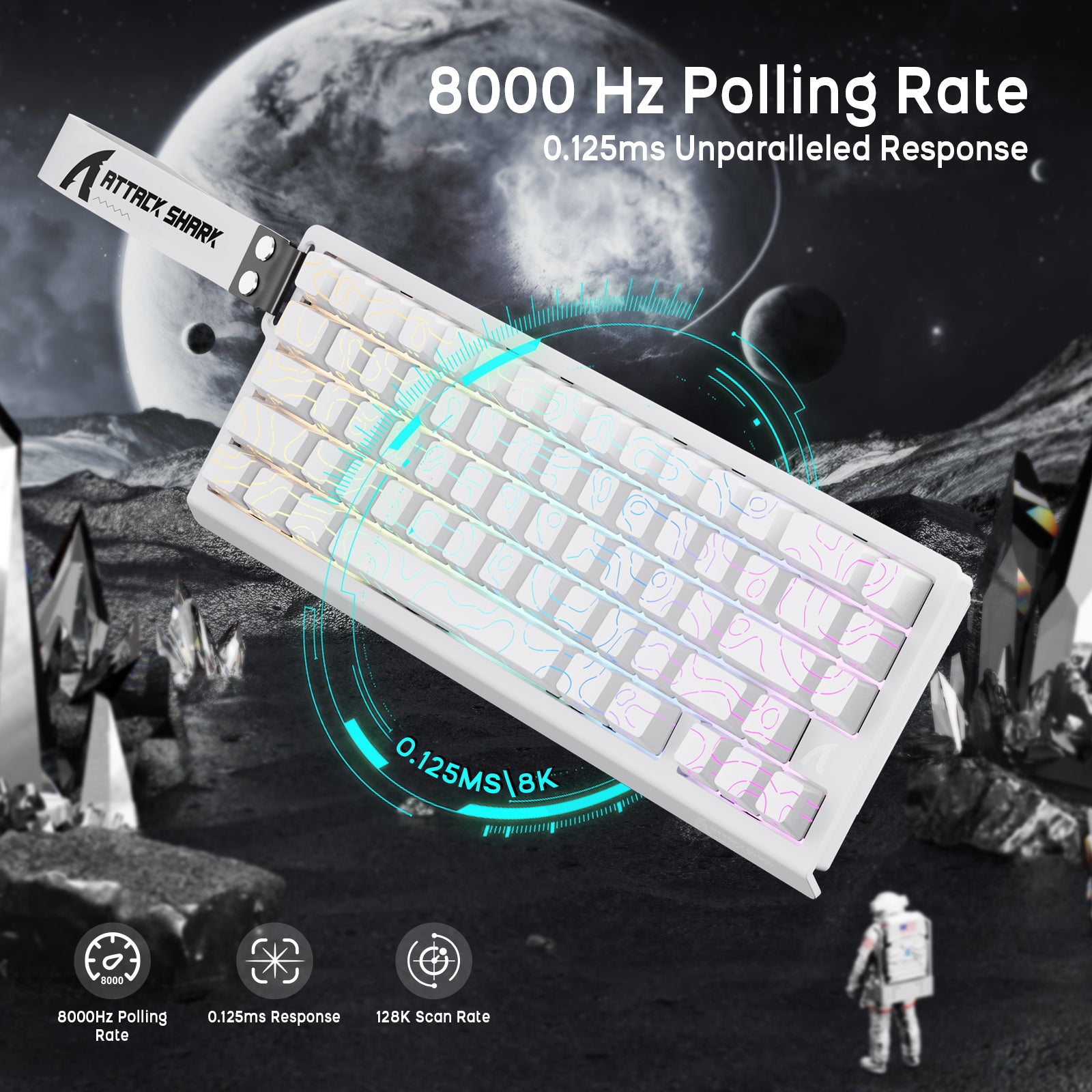 ATTACK SHARK X68HE Magnetic Keyboard With X3 Gaming Mouse Set