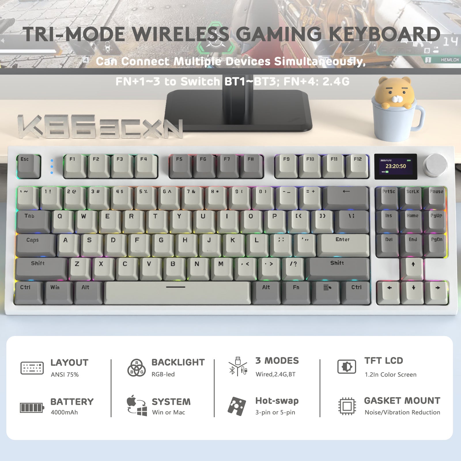 ATTACK SHARK K86PRO Wireless Mechanical Keyboard