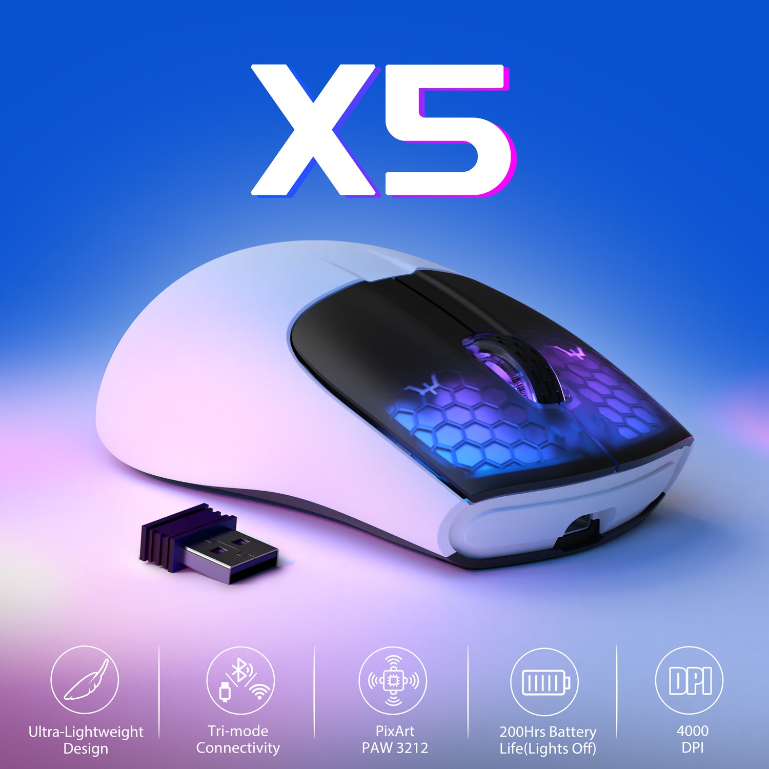 ATTACK SHARK X5 Wireless Gaming Mouse