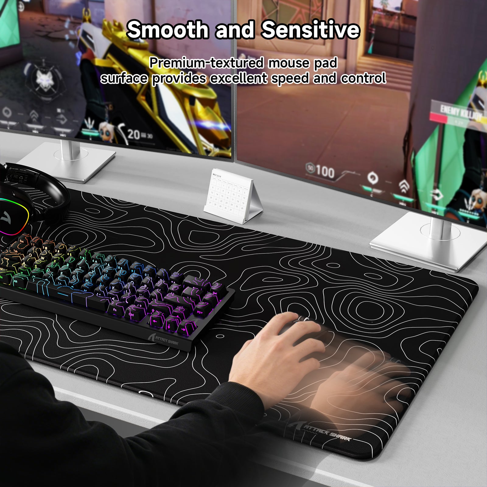 ATTACK SHARK CM02PRO eSport Gaming Mousepad (900x400x4 MM)