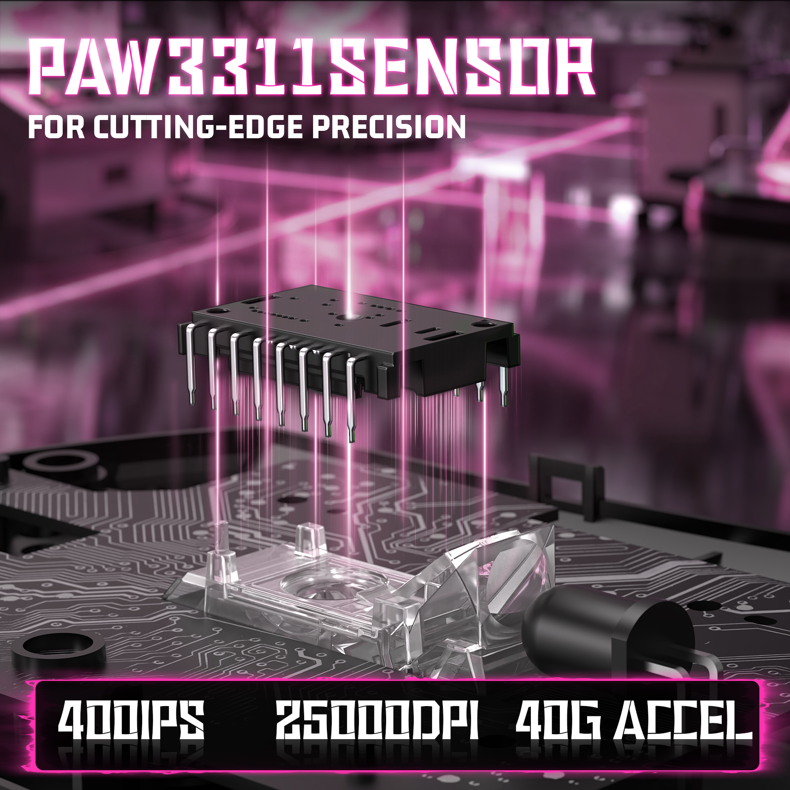 ATTACK SHARK V3 Ultra-Light Tri-Mode Gaming Mouse