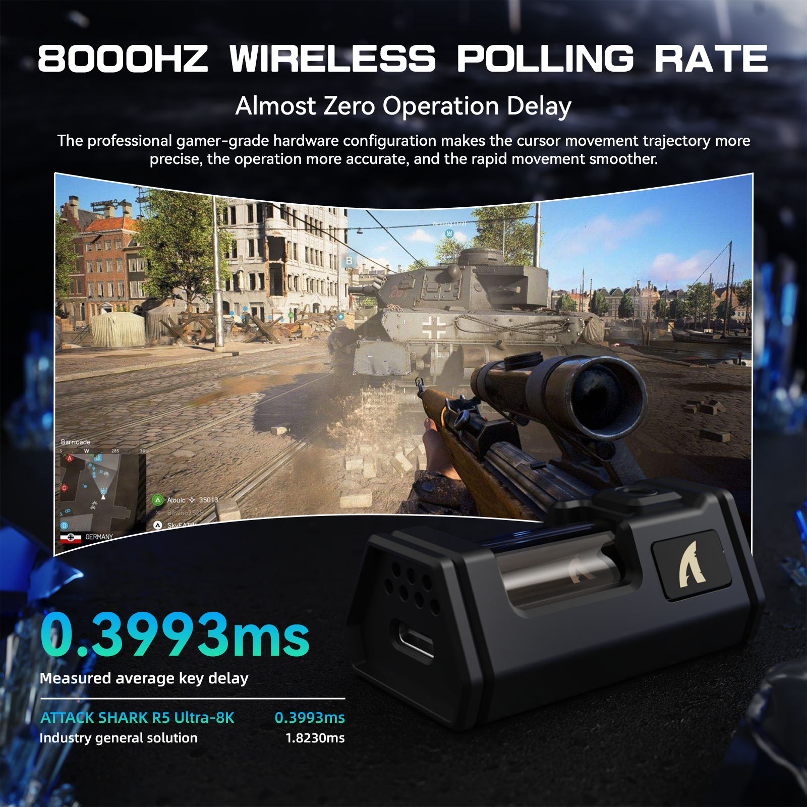 ATTACK SHARK R68 HE & R5 ULTRA Carbon Fiber Gaming Bundle With C01ULTRA Coiled Cable